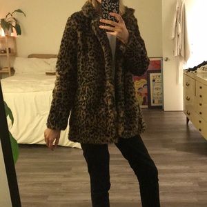Fuzzy Leopard Coat / Jacket
